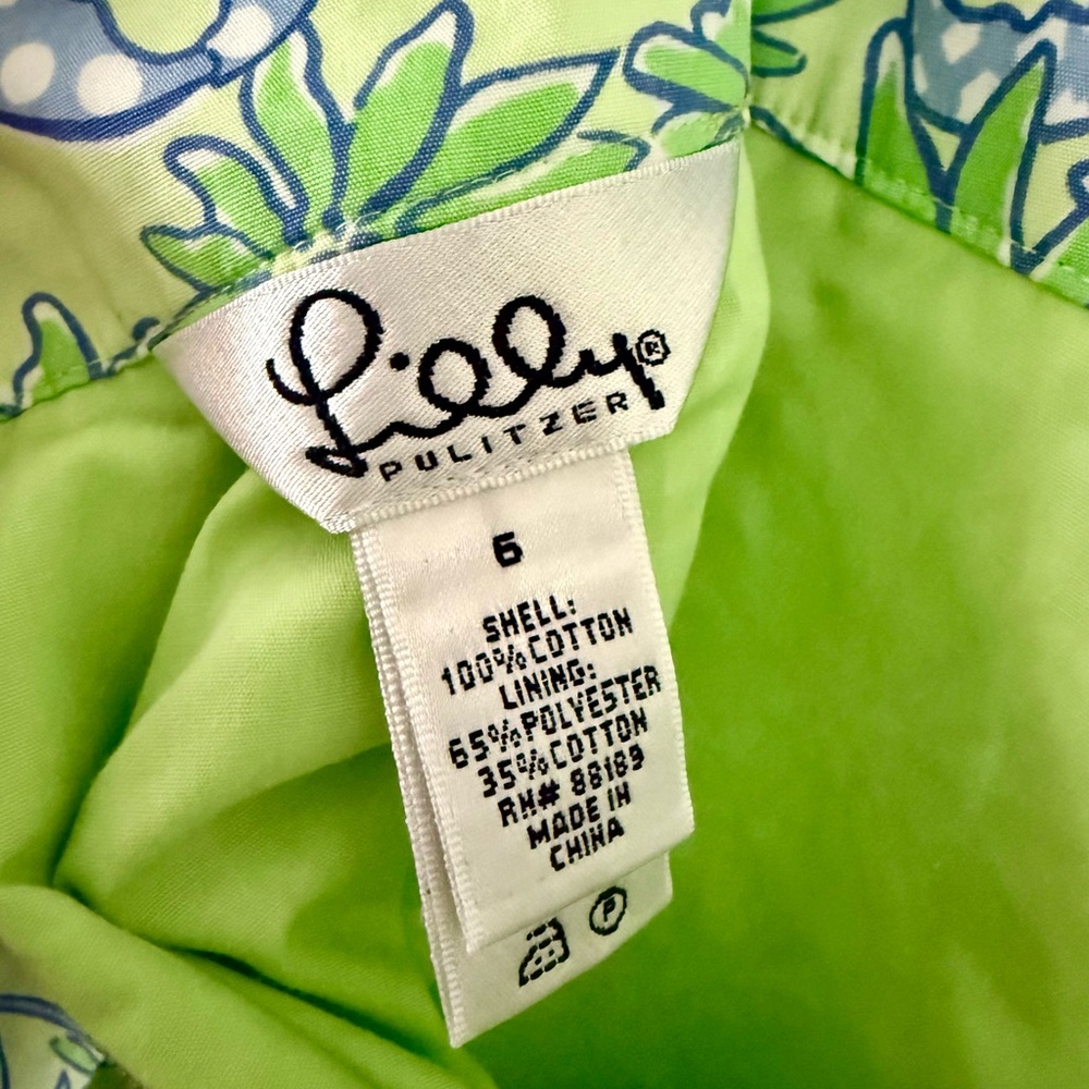 EUC Lilly Pulitzer White label Skirt in Seafood Salad Sz 6 - Picture 4 of 5